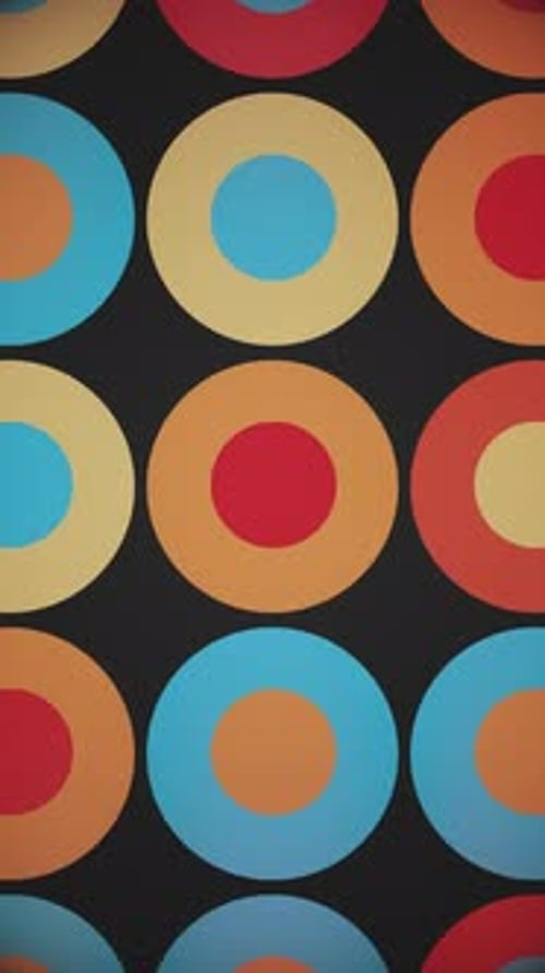 Animated Abstract Geometric Circles Pattern Background Loop