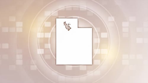 Animated Outline Drawing of Utah State Map