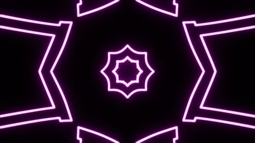 Shimmering Abstract Neon Lines in a Seamless Loop