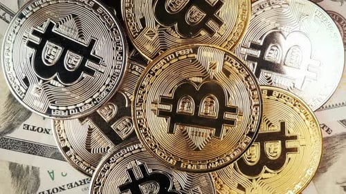 Bitcoins Pile on Top of Dollar Bills