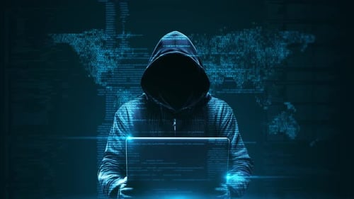 Hacker anonyme sur les ordinateurs portables, sécurité Internet, cyberattaque, système de piratage d'entreprise