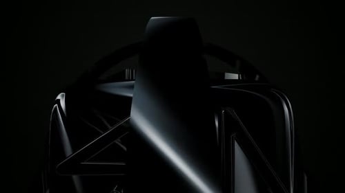 Dark Reflective Abstract Geometric Shapes Transition