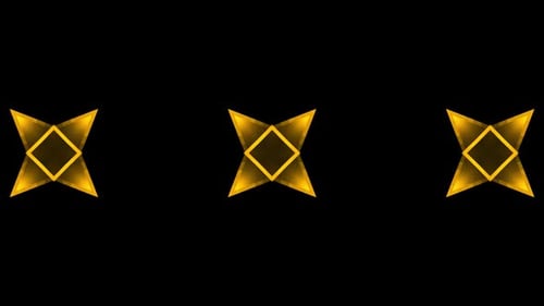 Abstract Golden Geometric Pattern Loop Background