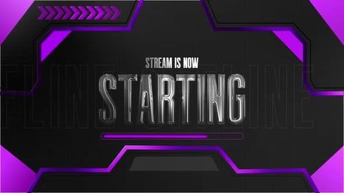 Twitch Stream Intro Overlay Animation With Magenta Theme