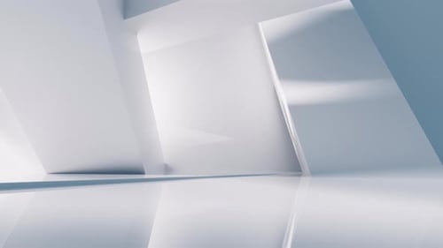 Structure de bâtiment vide avec structure géométrique