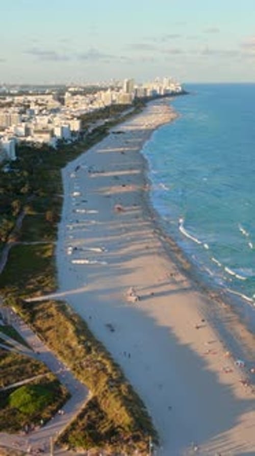 Aerial View of Miami Beach Florida An Exquisite and Beautiful Coastal Paradise Awaits You