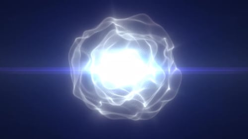 Fluid Abstract Energy Orb Glow with Lens Flare Animation