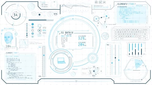 Pantalla animada de alta tecnología para procesar diferentes datos