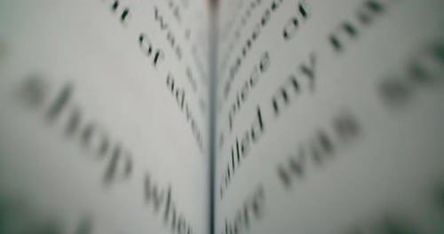Macro Shot of Pages Turning in Book