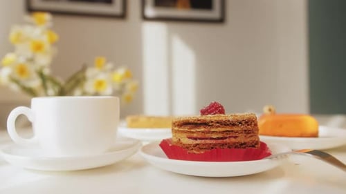 Delicious Breakfast in a Cafeteria