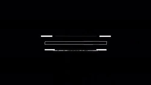 Futuristic Cyberpunk Progress Loading Bar Animation with Glitch Effect. Digital HUD Element