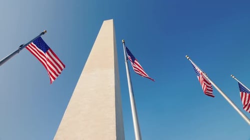 Low Angle Washington Monument in the District of Columbia