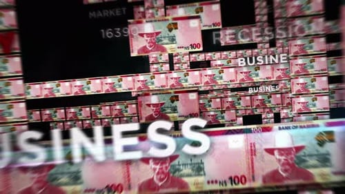 Namibia Dollar money banknotes seamless loop flight