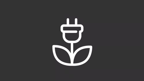Animated Eco-Friendly Energy Plug Plant Icon