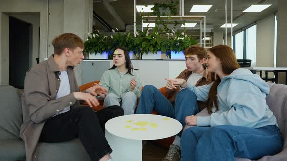 Students Playing Guessing Game with Sticky Notes on Forehead, Education ...