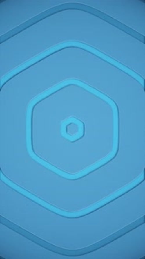 Abstract Blue Hexagon Grid Loop Background