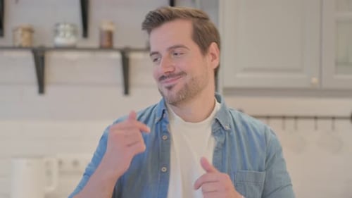 Portrait of Happy Mature Man Dancing, Enjoying