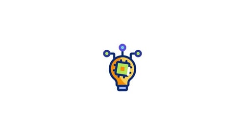 Animated Technology Idea Lightbulb Icon