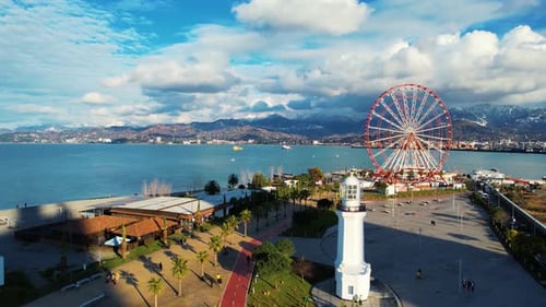 Batumi, Georgia. Paseo marítimo de la ciudad de Batumi