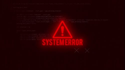 System Error Neon Glitch Text Animation