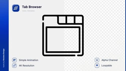 Ícone do navegador da guia Animation