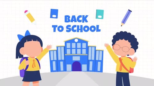 Cartoon Back To School Animation HD