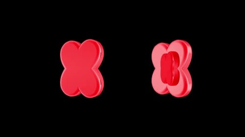 Abstract Heart Shapes Background Digital Rendering