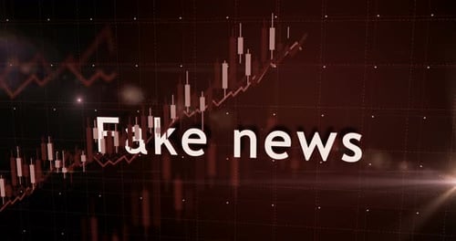 Fake news charts and graphs diagram