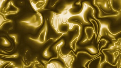 Abstract Fluid Motion Background with Glowing Gold Lines
