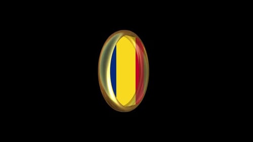 Animation der Flagge Rumäniens