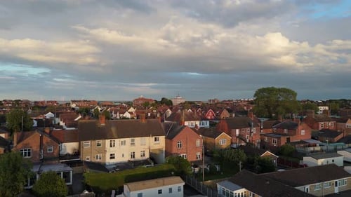 Coastal sunset on the popular seaside holiday resort of Skegness on the east coast of england. Warm