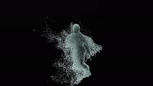 Abstract Fluid Human Figure Dance Animation