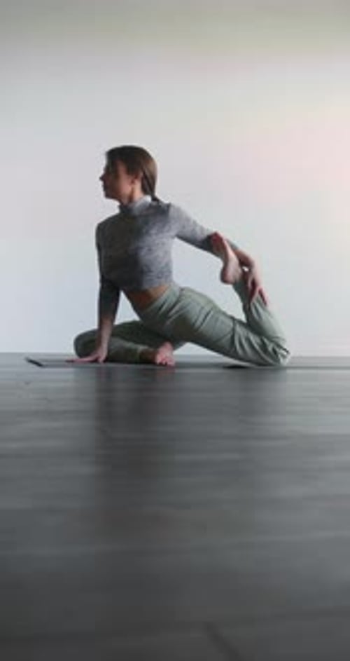Yoga and Meditation Practice Pigeon Pose