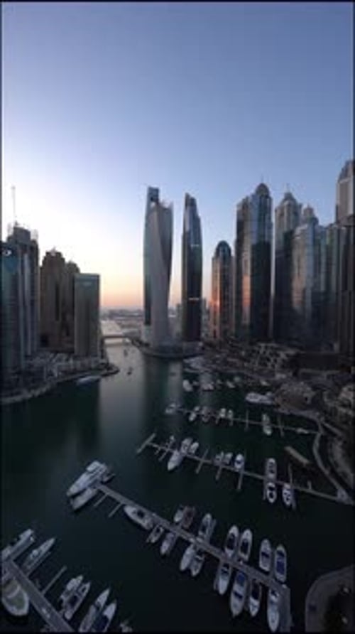 High angle video of the skyscrapers of Dubai city, UAE