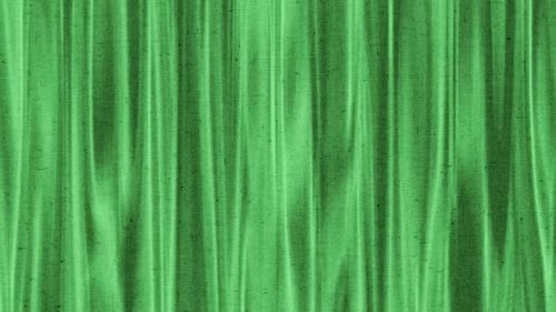 Silky Green Cloth Draped Curtain Wave