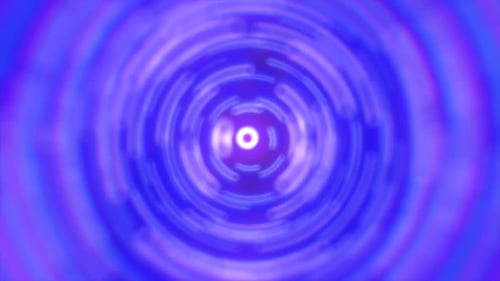 Abstract background of bright blue glowing energy magic radial circles of spiral