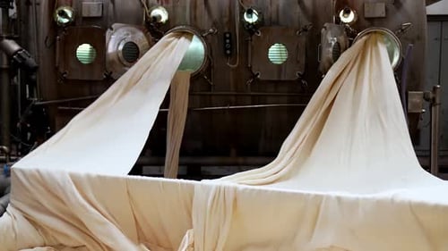 Industrial Fabric Processing in a Textile Factory