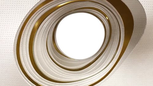 Elegant Gold and White Abstract Tunnel Reveal Transition