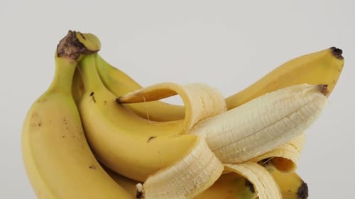 Close Up Shot of Yellow Bananas