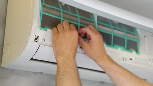 Air Conditioning Filter Removal Close Up