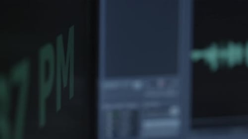 Professioneller digitaler Audiomixer für Radio mit Ripple-Display, Steuerung und Zeitanzeige 4K