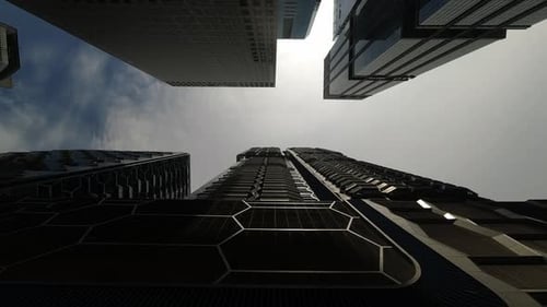 Low Angle View of Skyscrapers in City