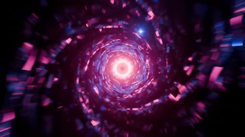 Mesmerizing Space Tunnel VJ Loop Ideal for Live Visuals