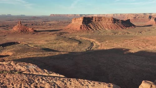 Aerial shot of the amazing rock formations in southern Utah.