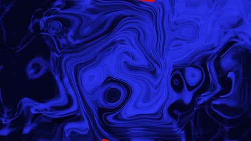Abstract Blue Fluid Liquid Ink Background Animation