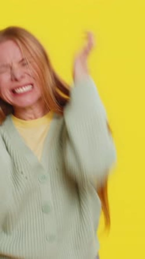 Frustrated Woman Expressing Extreme Emotional Distress