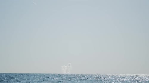A Trace of an Explosion in the Open Sea