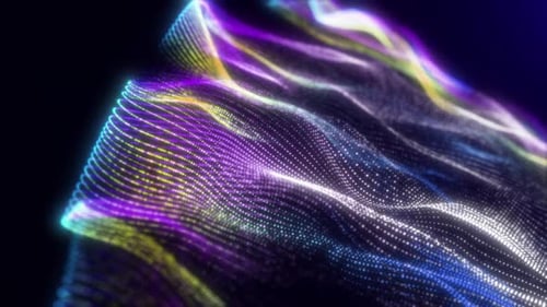 Glow tech particle, dot glow particle, abstract particle animation