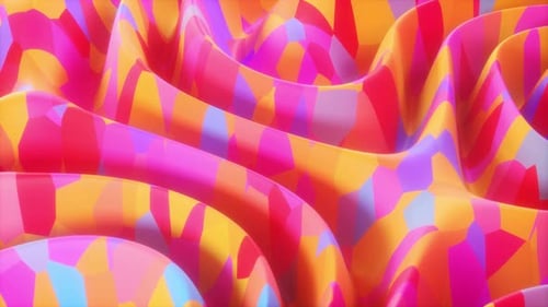 Textured Colorful Shape Flowing