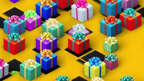 dynamic background with gifts